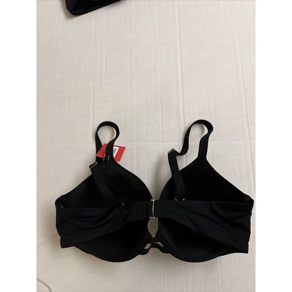 SPANX Super Flattering Ladies Swim Convertible Bra Top Black Sz 34D - Picture 3 of 9